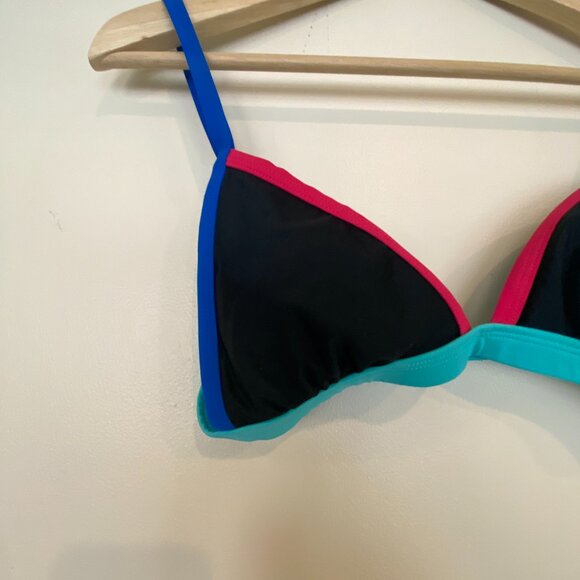 Lord and Taylor Design Lab Colorblock Bikini Top - Picture 3 of 5